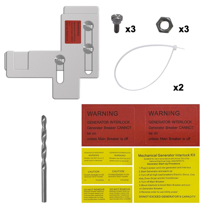 Generator Interlock Kit Compatible with Murray or Siemens 150 amp