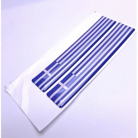 DIGIART INTERNATIONAL GREECE GREEK FLAG 3D EPOXY CAR EMBLEM SET (2) FLEXIBLE REFLECTIVE DURABLE