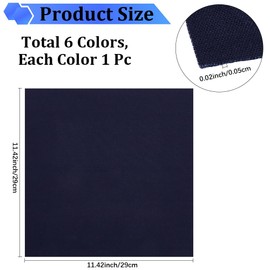 CABODYALS 6Pcs 6 Colors Cotton Embroidered Fabric Squares Linens Punch Embroidery Solid Color Square Needlework Breathable Cloth for Sewing Making Clothing Accessories Diy Craft Supplies