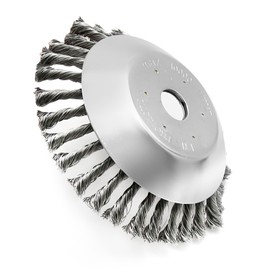 Weed Brush, Weed Trimmer, Brush Cutter, 200 x 25.4 mm, Cone, Weed Brush, for Effective Moss Removal on Plasters or Sandstones (8 Inches)