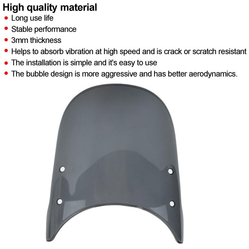 Motorcycle Wind Deflector Universal AntiCrack Scratch Resistant Fit for Triumph