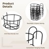6 PCS Round Hanging Railing Planters, Hanging Flower Stand Iron