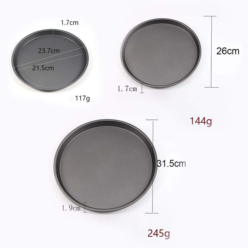 kdjsic 9/10/11/12-Inch Non-Stick Pizza Pan Carbon Steel Pizza Oven Tray