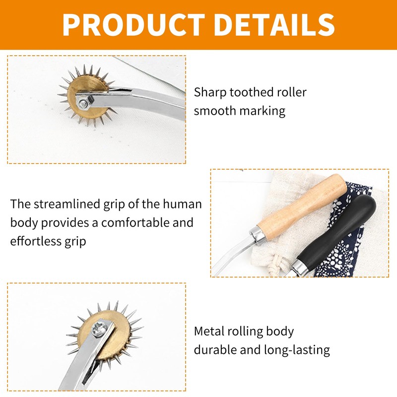 2Pcs Tracing Wheel Sewing Tools Craft Sewing Wheel, Sewing Stainless