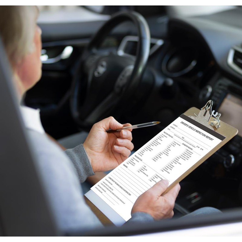 (10-Pack) Detailed Driver's Vehicle Inspection Report Book Format, 2-Ply Carbonless,