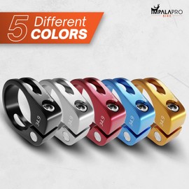 IMPALAPRO Bicycle Seat Clamp - Seat Clamp 34.9/31.8 - Aluminium Alloy Seat Clamp - Bicycle Saddle Mount - Bicycle Saddle Attachment - Saddle Clamp (Golden, 34.9 mm)
