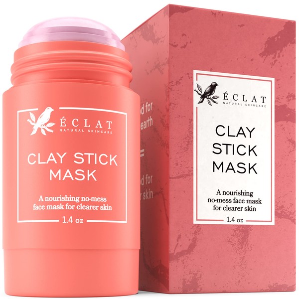 Nourishing Clay Stick Mask for Clearer, Brighter and Hydrated Skin - Unclog Pores and Removes Blackheads - With Detoxifying Kaolin Clay and Caffeine - 1.4 oz