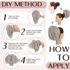 Claw Clip Short Ponytail Hair Extensions Messy Bun Hair Piece