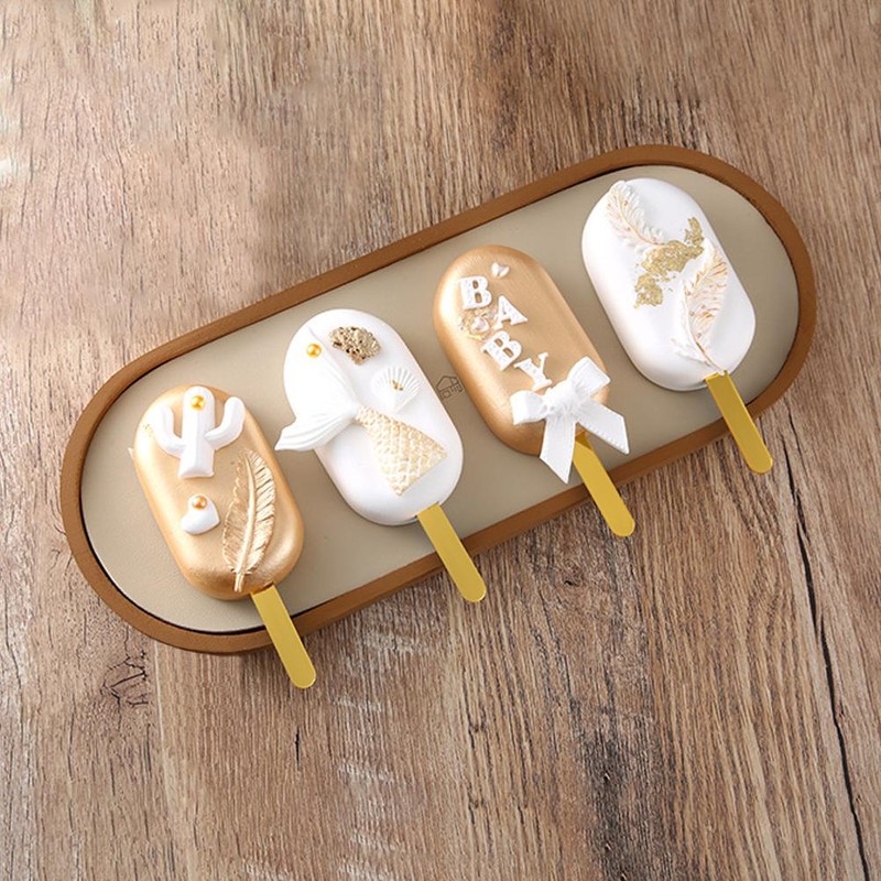 50PCS Acrylic Popsicle Sticks Reusable Cakesicle Sticks Party Favors for