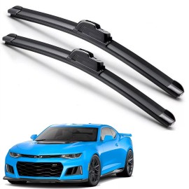 EZ Motoring For 2016-2024 Chevy Camaro Windshield Wiper Blades J-HOOK Hybrid Silicone