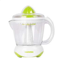 DAEWOO Exprimidor eléctrico DJE-5563, exprimidor de naranja de 40 W, extractor de zumos de cítricos con 2 cabezales