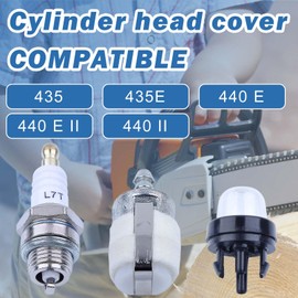 AUMEL Adjusting Screw Spark Plug Kit Replace for 505441501 for Husqvarna 435 435E 440 E 440 E II 440 II chainsaw part