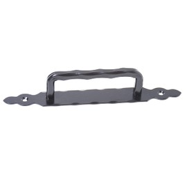 Aqbau® Door Handle Wrought Iron Handle Door Handle Gate Handle Screw-On Handle (Black)