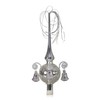 Lauschaer Glas Christmas Tree Topper with Shaped Bell Silver Wound