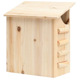 vidaXL Bat House - Firwood Bat Shelter with Spacious Interior and Large Opening for Easy Access – Easy Assembly and Installation- Perfect for Garden, Patio, and Courtyard - Brown