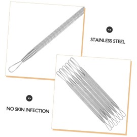 FOMIYES 7pcs Double-headed Extrusion Ring Cleaning Kits Pimple Removers Pimple Tools Double-headed Beauty Tools Comedone Extractors Pimple Pore Blackhead Removers