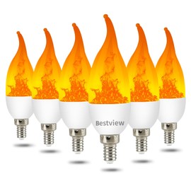 Bestview LED Flame Effect Light Bulbs E12 (Blue)