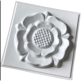 dennycraftmoulds Small Tudor Rose Plaster Casting Mould Concrete Mold Yorkshire Lancashire