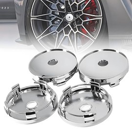 Set of 4 Wheel Trim, ABS Wheel Cap, Universal Wheel Cover, Rim Cover for Universal Car Accessories, Wheel Cover Rims, Outer Diameter 60 mm (Silver)