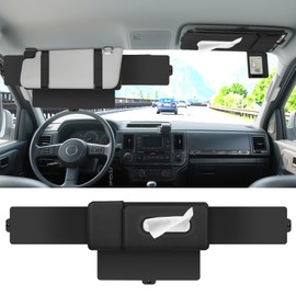 PJLJY Sun Visor Extender for Car with Tissue Holder, Adjustable Window Sunshade Car Visor Extender Sun Blocker with Napkin Holder, Anti-Glare and UV Rays Visor Extender Attachment for Visor