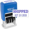 MaxMark Self-Inking Rubber Date Office Stamp with Shipped Phrase &