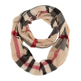 FRAAS Cashmink Loop Scarf 56 x 70 cm - Softer than Cashmere - Made in Germany - Checked Tube Scarf for Women, beige