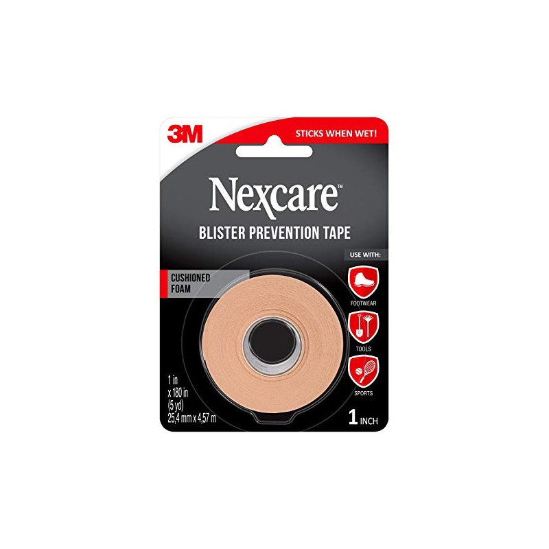 Nexcare Cinta de prevención de ampollas, se puede rasgar fácilmente,