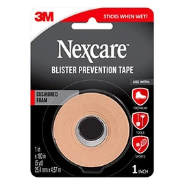 Nexcare Cinta de prevención de ampollas, se puede rasgar fácilmente, 1 rollo