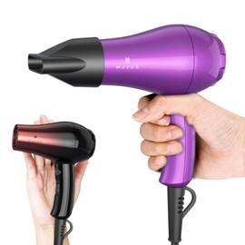 Lightweight Mini Hair Dryer for Pour Painting & RV Compact Travel Blow Dryer for Kids 1000W Ionic Dryer with Concentrator Cool Shot Button