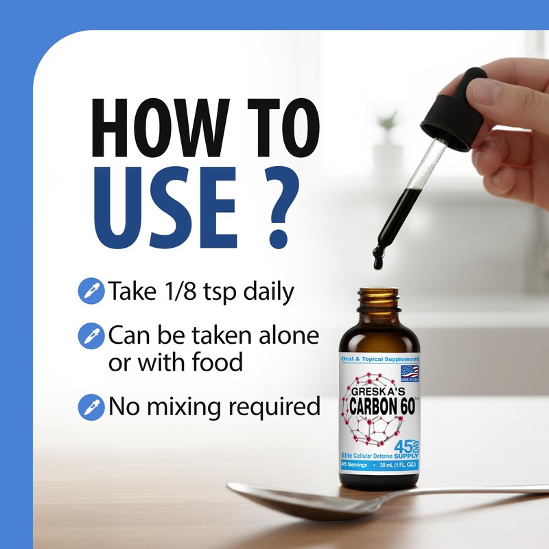 Greska's Carbon 60 in Organic Sunflower Oil - 45 Day