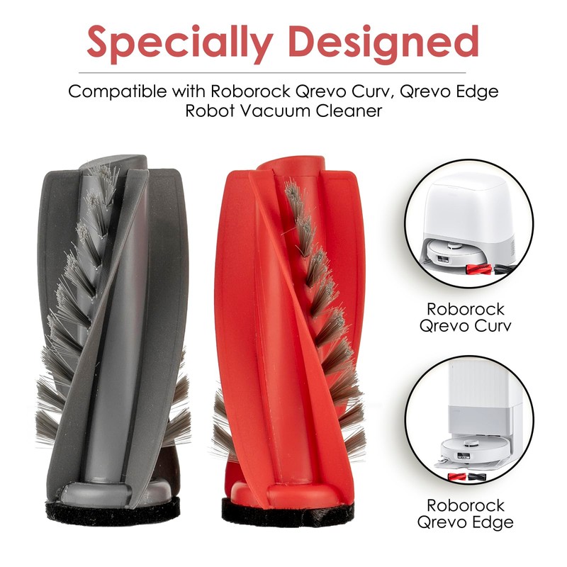 (2 Pack) Q Revo Curv Replacement Roller Brushes for Roborock