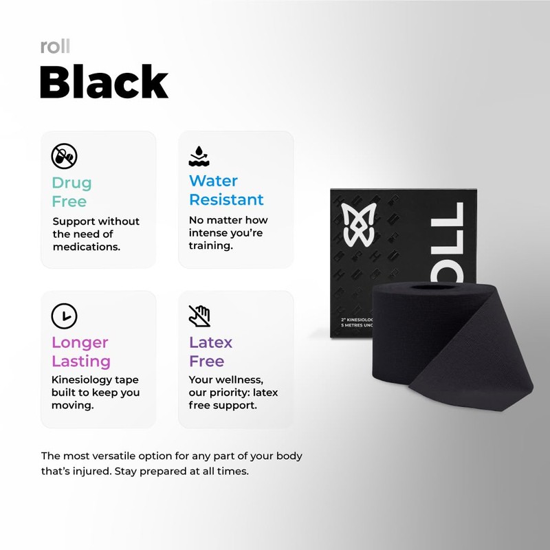 Spidertech Kinesiology Atheletic Tape 2 Inch Rolls (5 Metres Uncut)