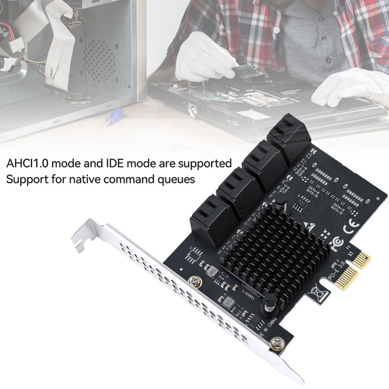 ELUTENG 8-Port PCIe to SATA 3.0 Expansion Card SATA 6Gb/s