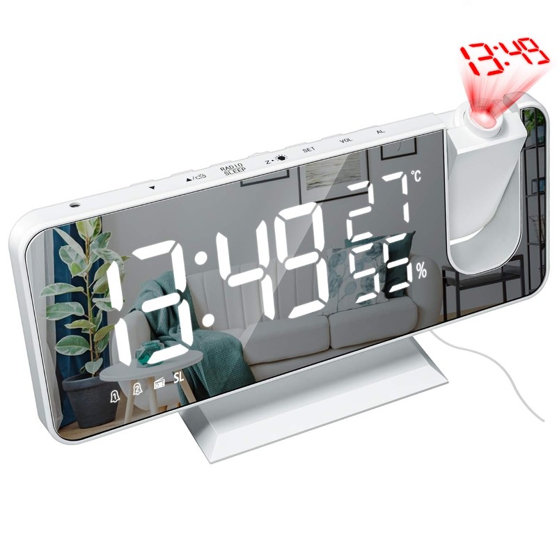 DollaTek Radio projection alarm clock LED large screen display temperature