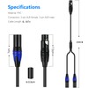 LanSenSu XLR Splitter Cable, 1 Female to 2 Male Patch