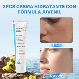 LUSCOR 2PCS Crema hidratante definitiva con fórmula juvenil,Crema Hidratante con Niacinamide，Crema Hidratante Facial，100ml Fórmula Juvenil, Hidratante