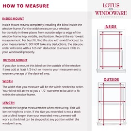 LOTUS & WINDOWARE Cordless 2" Faux Wood Blind 38" Wide x 60" Long, Soft White, Smooth (FCX3860WH) - 38 x 60,Soft White