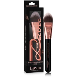 Foundation Brush Luvia Prime Foundation Brush E102 - Makeup Brush in Black/Rose Gold - Vegan Cosmetic Makeup Brush / Cosmetic Brush