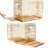 Piivos Dog Crate 30 Inch, Copper Gold Dog Kennel |