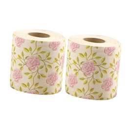 Healvian 2 Rollen bedrucktes Toilettenpapier Neuheit Toilettenpapier Druck Servietten Toilettenpapier Dekorative Handtuch Servietten Hochzeit Toilettenpapier Frühling Toilettenpapier Bambus Zellstoff