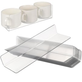 Zerodeko Plastic Shelf Dividers 20pcs Shelf Separator L Shaped Firmly Standing Shelf Clapboard for Supermarket Store 6cm