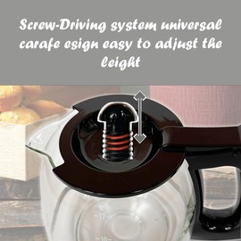 Universal 12-Cup Replacement Coffee Pot, Compatible with Mr Coffee, Black & Decker, Hamilton Beach, Most Brand Coffee Makers,But Not Fit To Mr Coffee BVMC Series Modles