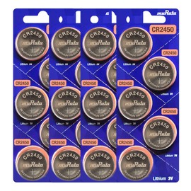 Murata CR2450 Battery DL2450 ECR2450 3V Lithium Coin Cell (20 Batteries)