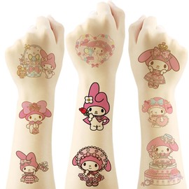 Melody Temporary Tattoo for Kids, 20 Sheets Big Children's Temporary Tattoo Body Art Tattoo Stickers,Goody Bag Stuffers Party Bag Fillers (2x2 Inch)