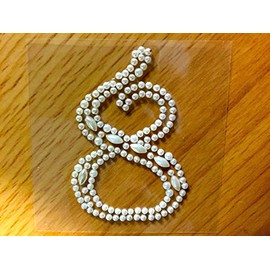 Craftbuddy US 2pcs Number 8" Self Adhesive Pearl Numbers Diamante Crystal Rhinestone Gems