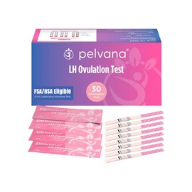 Pelvana 30 LH Ovulation Test Kit, Easy to Use - Identify Peak Fertility Days for a Greater Chance at Conception, Ideal for Women Trying to Conceive Naturally, 30 Test Strips Value Pack