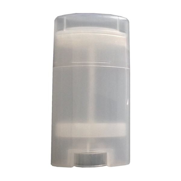 Contenitore ovale vuoto per deodorante, burrocacao, contenitore a tubo per lucidalabbra, con tappo, da 15 ml, confezione da 10 pz Transparent