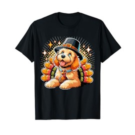 Humor Thanksgiving Turkey Goldendoodle Dog T-Shirt