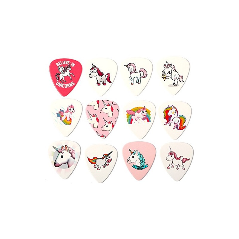 Unicorn Guitar Picks set of 12 Premium Plectrums