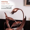Alpine Corporation ZEN918 Indoor Tabletop Multi-Tiered Metal Falling Leaves Water
